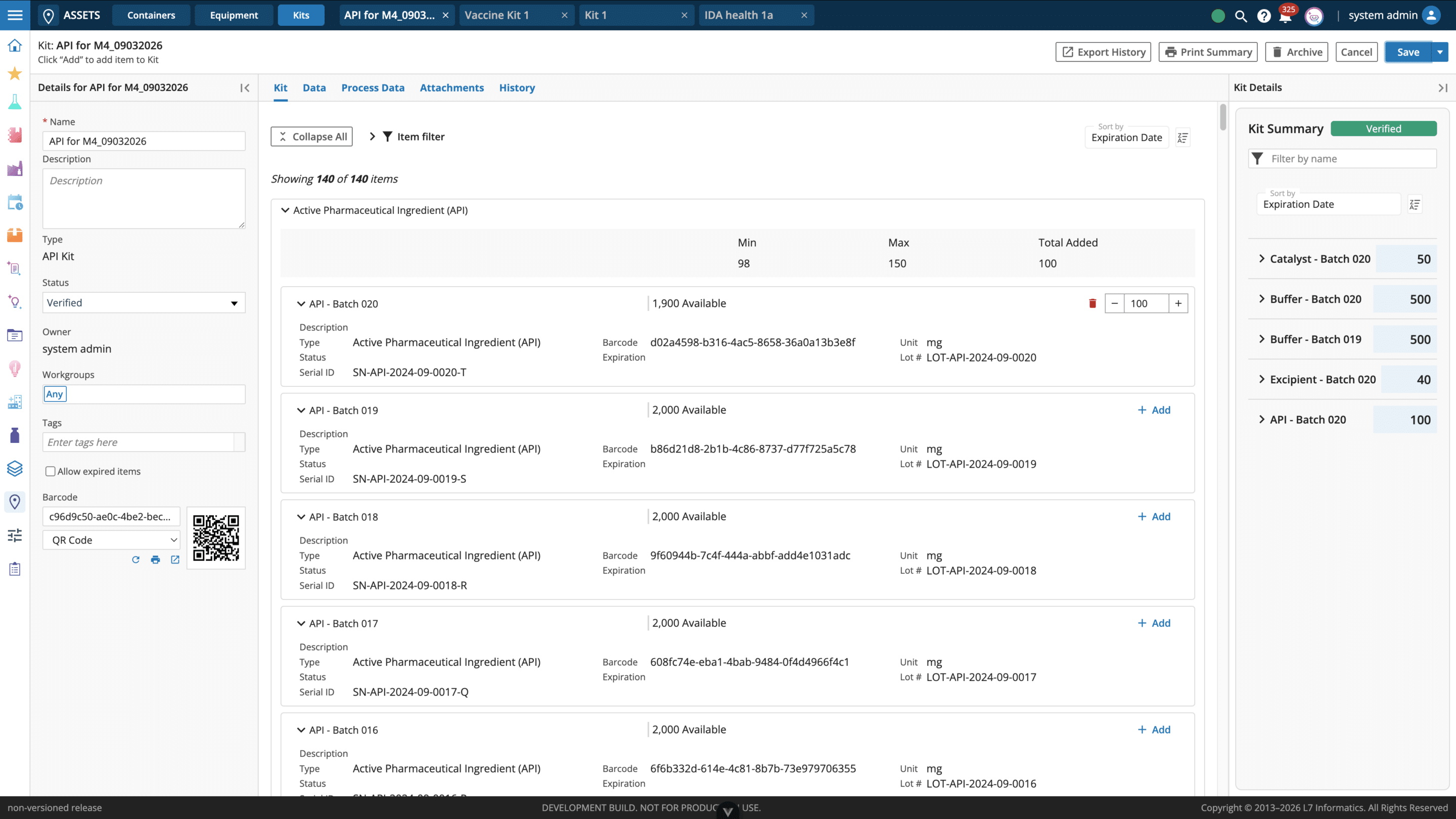 L7 Assets screenshot - included in the L7|ESP unified platform